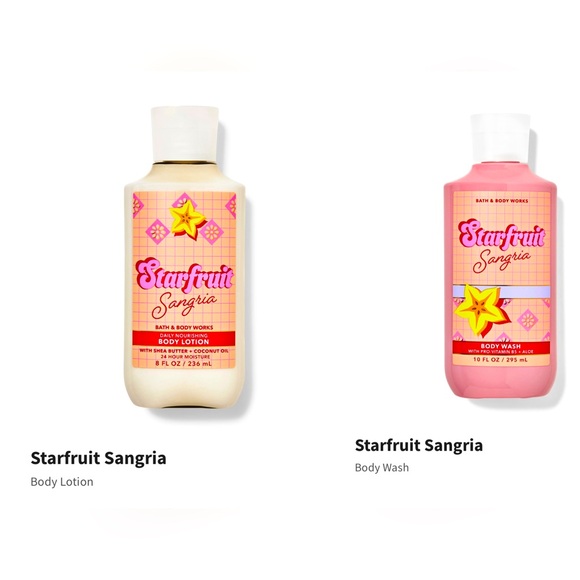 Bath & Body Works Starfruit Sangria Body Wash & Lotion - Picture 1 of 4